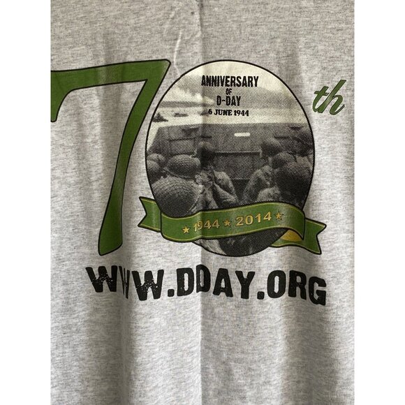 National D-Day Memorial Gray S/S T-Shirt Men's Size M 70th Anniversary 2014 - Picture 5 of 5
